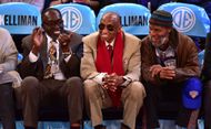Celebrities Attend Detroit Pistons Vs New York Knicks Game - April 15, 2015 - Source: Getty